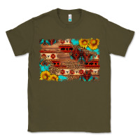 Army Green aztec and leopard background Classic Tee - HRA Design Shop