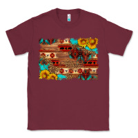 Burgundy aztec and leopard background Classic Tee - HRA Design Shop