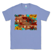 Colony Blue aztec and leopard background Classic Tee - HRA Design Shop