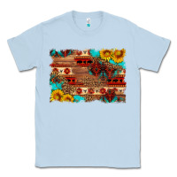 Dusty Blue aztec and leopard background Classic Tee - HRA Design Shop