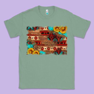 Aztec And Leopard Background Classic Tee Designed By Hra Design Shop