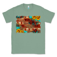 Sage aztec and leopard background Classic Tee - HRA Design Shop