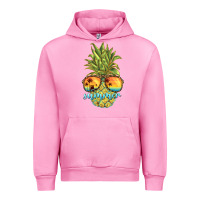 Fuchsia Pink pineapple summer Urban Hoodie - BarkalooDesign