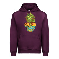 Mauve Wine pineapple summer Urban Hoodie - BarkalooDesign