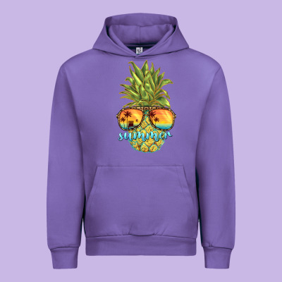 Pineapple Summer Urban Hoodie Designed By Barkaloodesign
