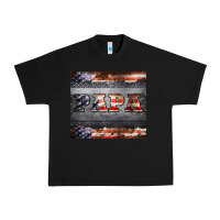 Black papa metal and american flag tumbler Urban Heavy Tee - BarkalooDesign