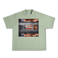 Oil Green papa metal and american flag tumbler Urban Heavy Tee - BarkalooDesign