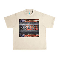 Sandshell papa metal and american flag tumbler Urban Heavy Tee - BarkalooDesign