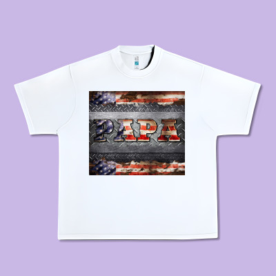 Papa Metal And American Flag Tumbler Urban Heavy Tee Designed By Barkaloodesign