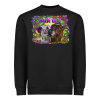 Black Mardi Gras Heifers Heavyweight Sweatshirt - RanaPortraitStore