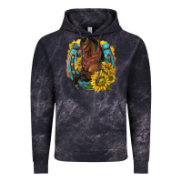 Cloud Black western horse with horseshoe Vintage Hoodie - texasbilliewilder