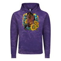 Cloud Purple western horse with horseshoe Vintage Hoodie - texasbilliewilder
