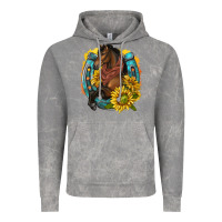 Cloud Rock western horse with horseshoe Vintage Hoodie - texasbilliewilder