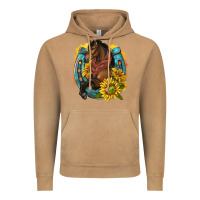 Vintage Camel western horse with horseshoe Vintage Hoodie - texasbilliewilder