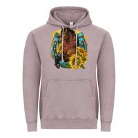 Vintage Zinc western horse with horseshoe Vintage Hoodie - texasbilliewilder