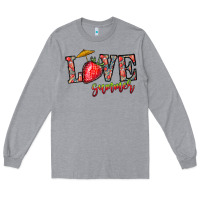 Heather Grey love summer Long Sleeve Tee - CowhideDigitalArt