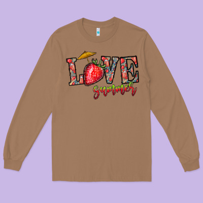 Love Summer Long Sleeve Tee Designed By Cowhidedigitalart