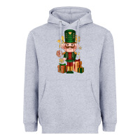 Heather Grey Christmas Nutcracker Heavyweight Hoodie - NancyCooperArtShop