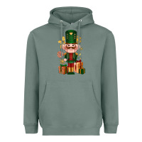 Sage Christmas Nutcracker Heavyweight Hoodie - NancyCooperArtShop