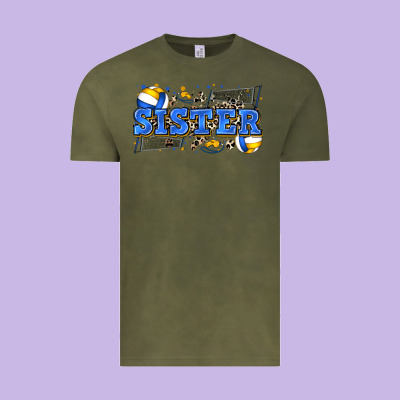 Sister Volleyball Vintage Tee Designed By Zillion Design Studio