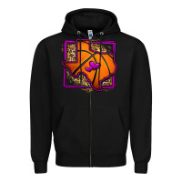 Black leopard basketball texas map Zipper Hoodie - Jasminsmagicworld