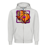 Dove Grey leopard basketball texas map Zipper Hoodie - Jasminsmagicworld