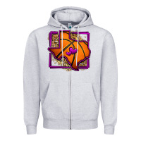 Heather Grey leopard basketball texas map Zipper Hoodie - Jasminsmagicworld