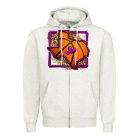 Oatmeal Heather leopard basketball texas map Zipper Hoodie - Jasminsmagicworld