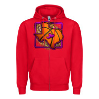 Red leopard basketball texas map Zipper Hoodie - Jasminsmagicworld