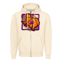 Sandshell leopard basketball texas map Zipper Hoodie - Jasminsmagicworld