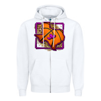 White leopard basketball texas map Zipper Hoodie - Jasminsmagicworld