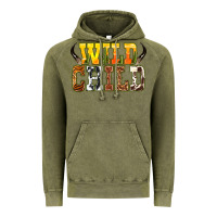 Vintage Olive Western wild child Vintage Hoodie - texasbilliewilder