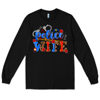 Black police wife Long Sleeve Tee - AdoDesignShop