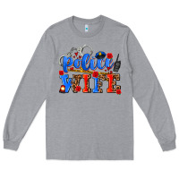 Heather Grey police wife Long Sleeve Tee - AdoDesignShop