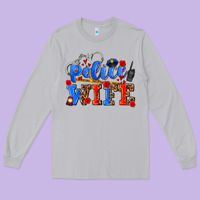 Police Wife Long Sleeve Tee Designed By Adodesignshop