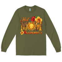Army Green hot mom summer Long Sleeve Tee - HRA Design Shop