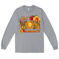 Heather Grey hot mom summer Long Sleeve Tee - HRA Design Shop