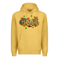 Antique Gold thankful pumpkins Premium Hoodie - MaliasSmallBusiness