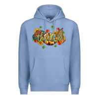 Colony Blue thankful pumpkins Premium Hoodie - MaliasSmallBusiness