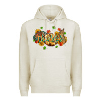 Oatmeal Heather thankful pumpkins Premium Hoodie - MaliasSmallBusiness