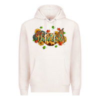 Pale Pink thankful pumpkins Premium Hoodie - MaliasSmallBusiness