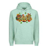 Seafoam thankful pumpkins Premium Hoodie - MaliasSmallBusiness