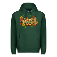 Sports Green thankful pumpkins Premium Hoodie - MaliasSmallBusiness