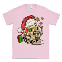 Bubblegum Pink festive af christmas skull Classic Tee - FaDigitalArtStudio