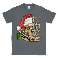 Charcoal Heather festive af christmas skull Classic Tee - FaDigitalArtStudio