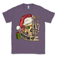 Lavender festive af christmas skull Classic Tee - FaDigitalArtStudio