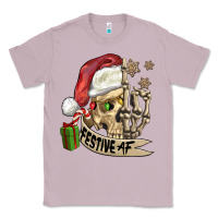 Lilac festive af christmas skull Classic Tee - FaDigitalArtStudio