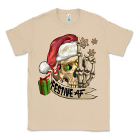 Mushroom festive af christmas skull Classic Tee - FaDigitalArtStudio