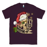 Plum festive af christmas skull Classic Tee - FaDigitalArtStudio