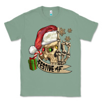 Sage festive af christmas skull Classic Tee - FaDigitalArtStudio